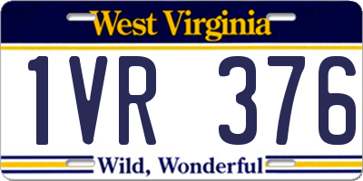 WV license plate 1VR376