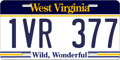 WV license plate 1VR377
