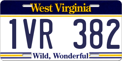 WV license plate 1VR382