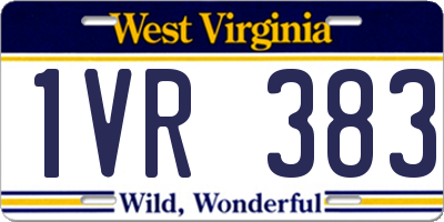 WV license plate 1VR383