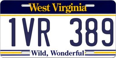WV license plate 1VR389