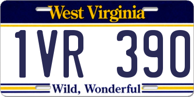 WV license plate 1VR390