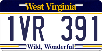 WV license plate 1VR391