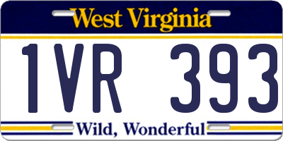 WV license plate 1VR393