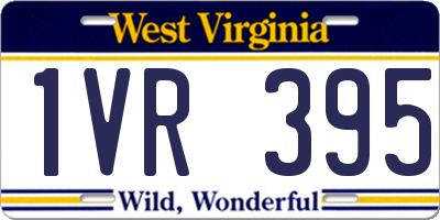 WV license plate 1VR395