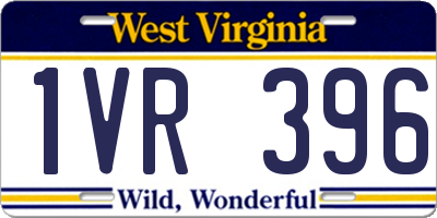 WV license plate 1VR396