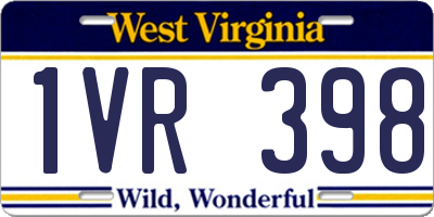 WV license plate 1VR398