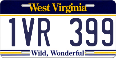 WV license plate 1VR399