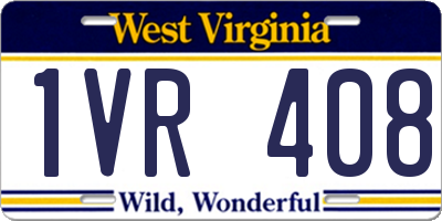 WV license plate 1VR408