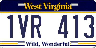 WV license plate 1VR413