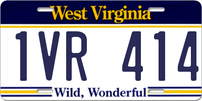 WV license plate 1VR414