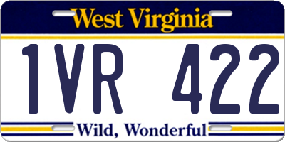 WV license plate 1VR422