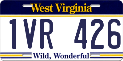WV license plate 1VR426