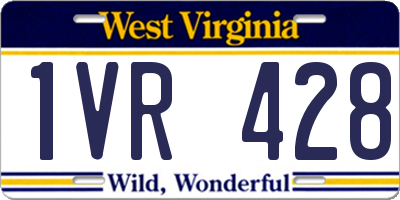 WV license plate 1VR428