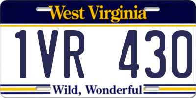 WV license plate 1VR430