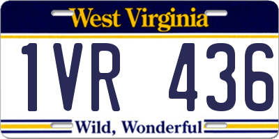 WV license plate 1VR436