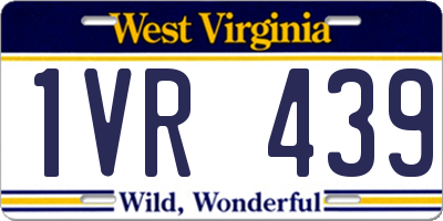 WV license plate 1VR439