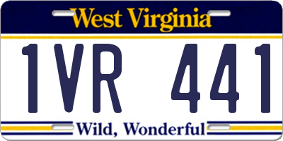 WV license plate 1VR441