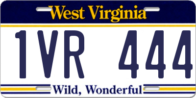 WV license plate 1VR444