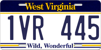 WV license plate 1VR445