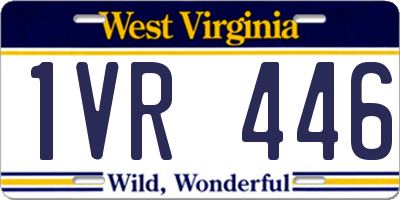 WV license plate 1VR446