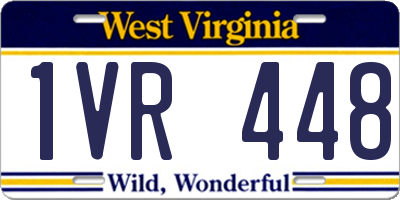 WV license plate 1VR448