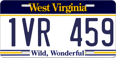 WV license plate 1VR459