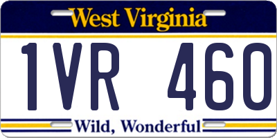 WV license plate 1VR460