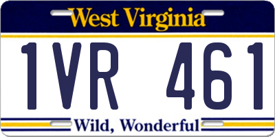 WV license plate 1VR461