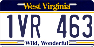 WV license plate 1VR463