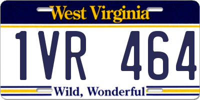 WV license plate 1VR464