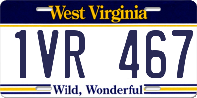 WV license plate 1VR467