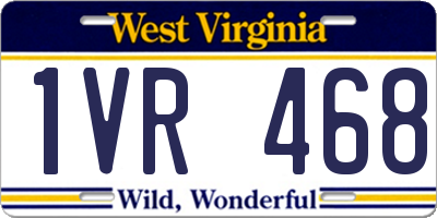 WV license plate 1VR468