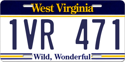 WV license plate 1VR471