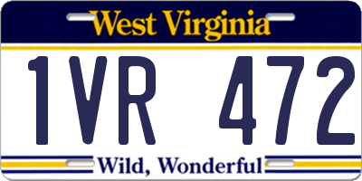 WV license plate 1VR472