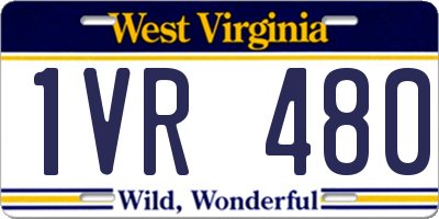 WV license plate 1VR480
