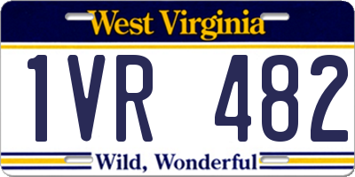WV license plate 1VR482