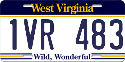 WV license plate 1VR483