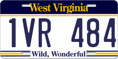WV license plate 1VR484