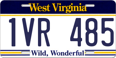 WV license plate 1VR485