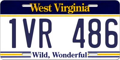 WV license plate 1VR486
