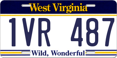 WV license plate 1VR487