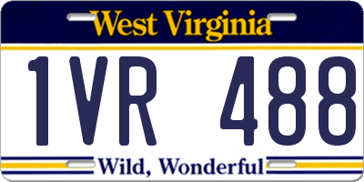 WV license plate 1VR488