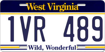 WV license plate 1VR489