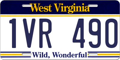 WV license plate 1VR490