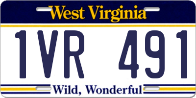 WV license plate 1VR491