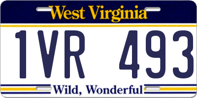 WV license plate 1VR493