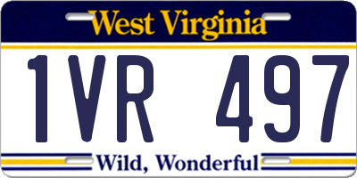 WV license plate 1VR497