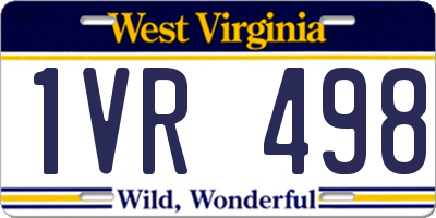 WV license plate 1VR498