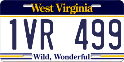WV license plate 1VR499